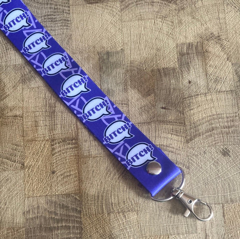 Bitch! Speech Bubble Lanyard - Supernatural Inspired - Goblin Wood Exclusive - Goblin Wood