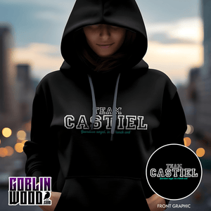 Castiel - Varsity Premium Black Hoody - Supernatural Inspired - Goblin Wood Exclusive - Goblin Wood