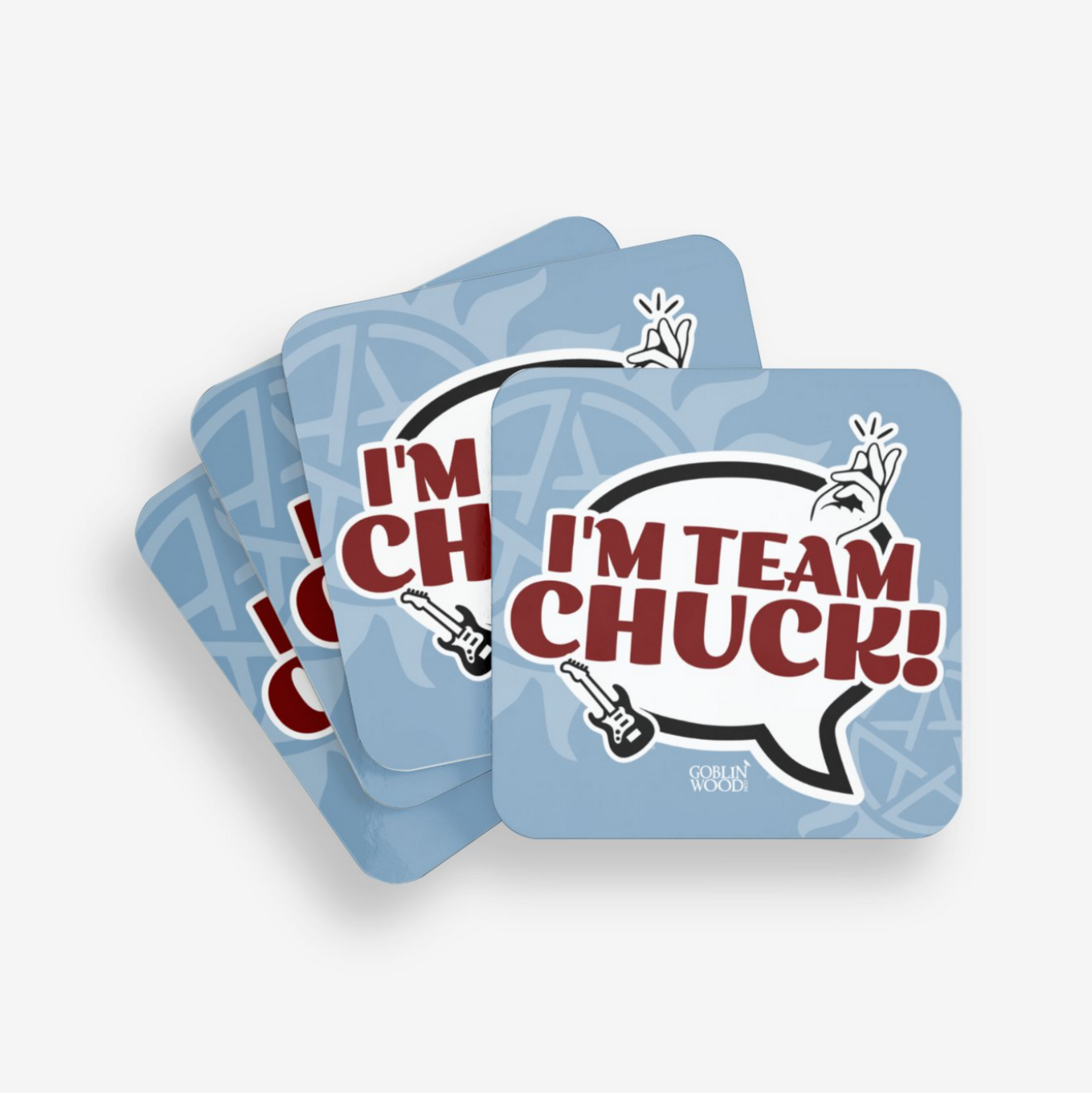 I'm Team Chuck! Speech Bubble Coaster - Supernatural inspired