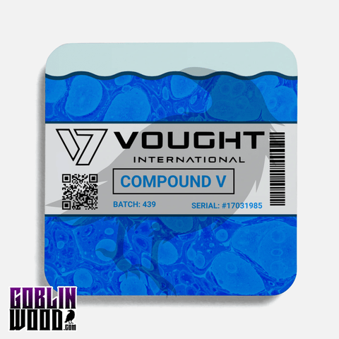 Compound V - Drinks Coaster - The Boys Inspired - Goblin Wood Exclusive - Goblin Wood