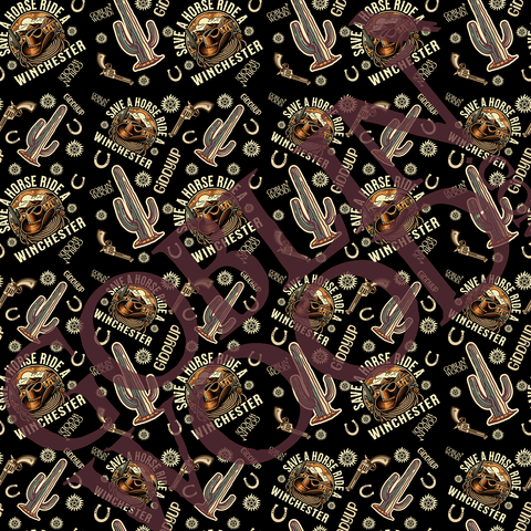 Cowboy Ride Black Phone Background - Goblin Wood Exclusive - Goblin Wood