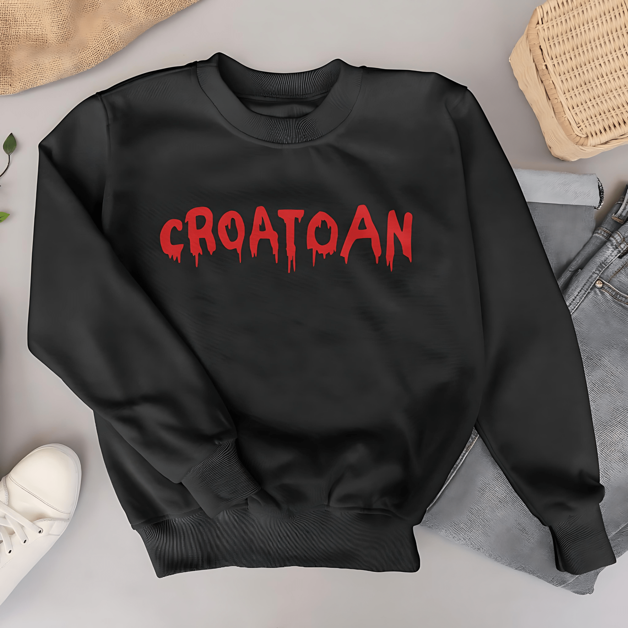 Croatoan - Premium Crew Neck Sweatshirt - Supernatural Inspired - Goblin Wood Exclusive - Goblin Wood