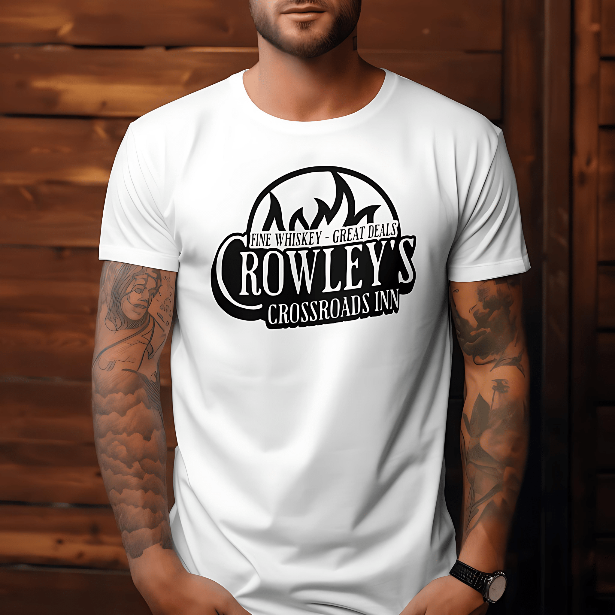 Crossroads Inn - White Premium T-Shirt - Goblin Wood Exclusive - Goblin Wood