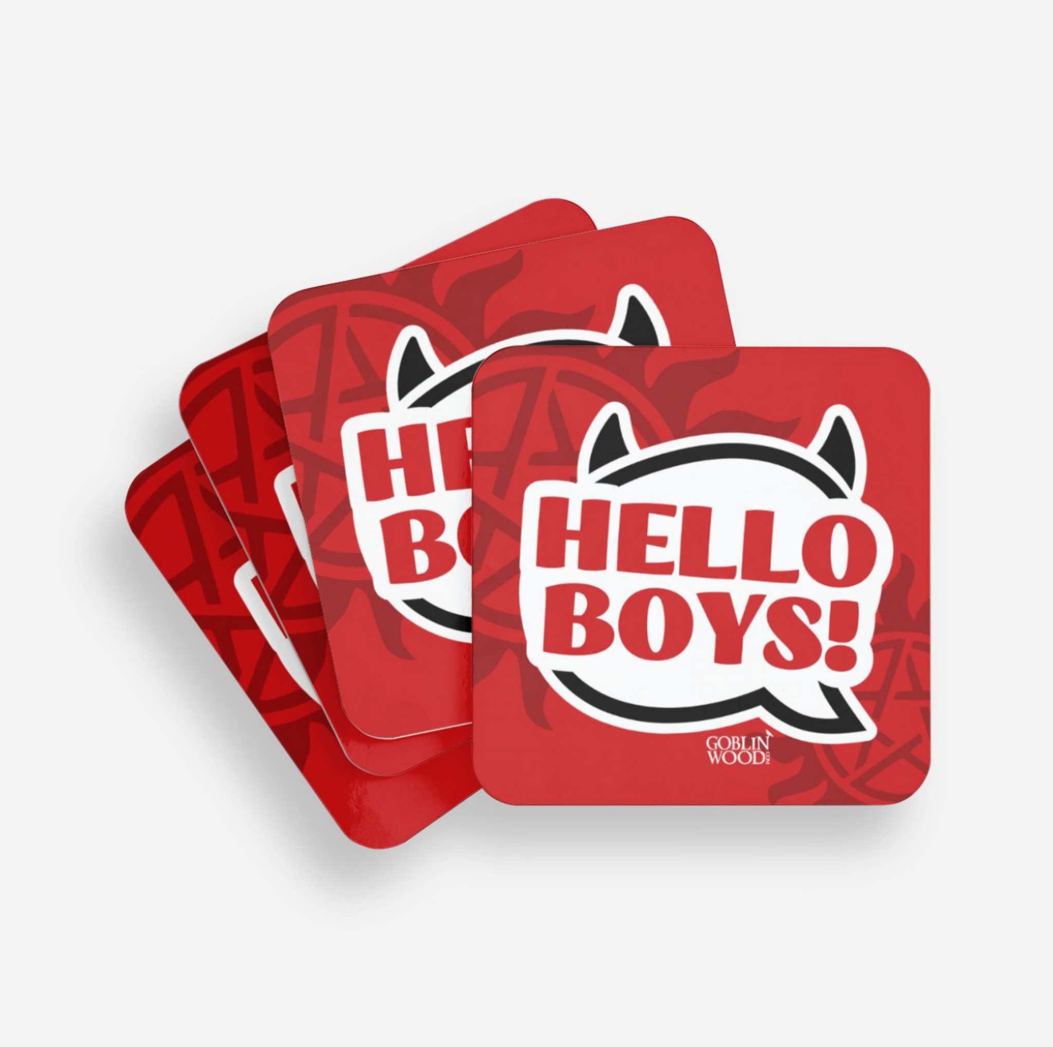 Hello Boys! Speech Bubble Coaster - Supernatural inspired