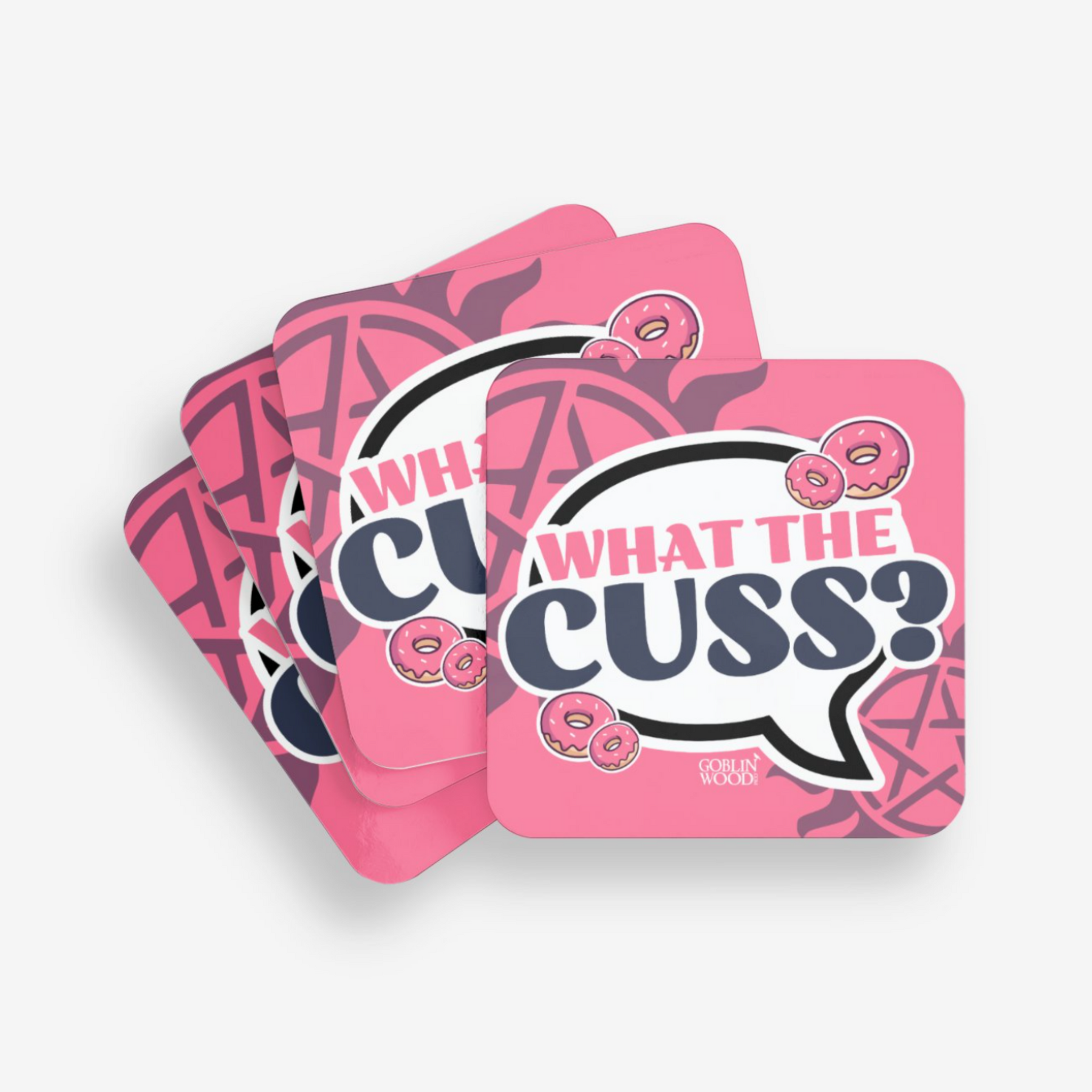 What The Cuss? Speech Bubble Coaster - Supernatural inspired