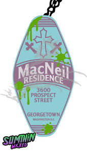 Damien - MacNeil Residence - Acrylic Key Fob Keychain - The Exorcist Inspired - Sumthin Wicked Exclusive - Goblin Wood