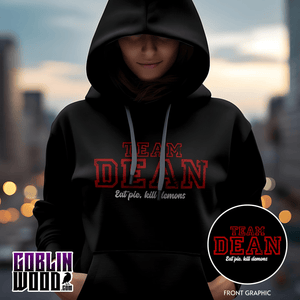 Dean - Varsity Premium Black Hoody - Supernatural Inspired - Goblin Wood Exclusive - Goblin Wood