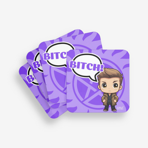 Dean Kawaii Speech Bubble Coaster - Supernatural Inspired