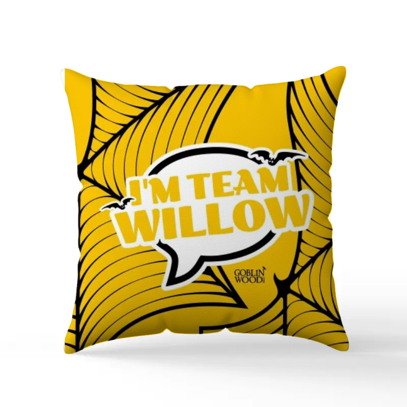 I'm Team Willow! Speech Bubble Scatter Cushion - Buffy Inspired - Goblin Wood Exclusive