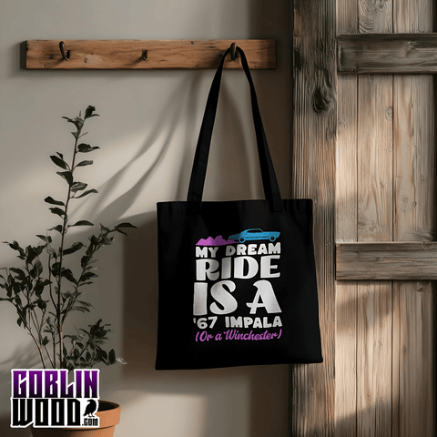 Dream Ride - Black Tote Bag - Supernatural Inspired - Goblin Wood Exclusive - Goblin Wood