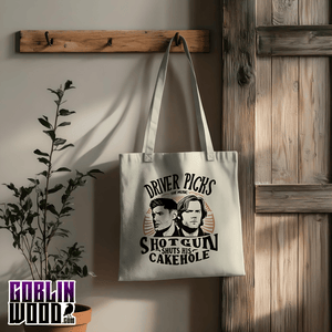 Driver - Natural Tote Bag - Supernatural Inspired - Goblin Wood Exclusive - Goblin Wood