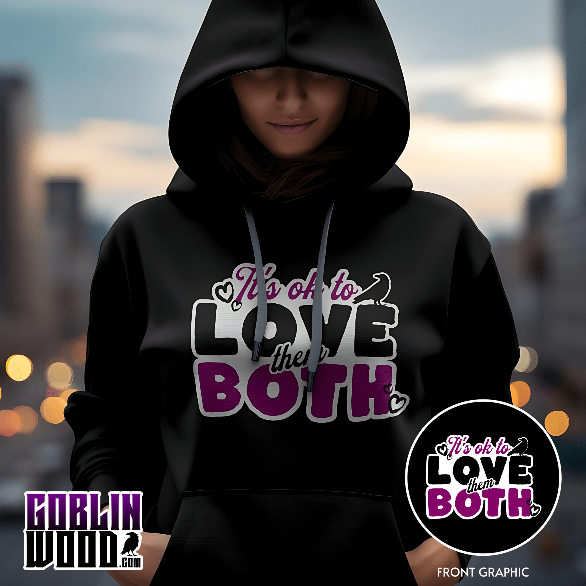 Duo - Premium Black Hoody - TVD Inspired - Goblin Wood Exclusive - Goblin Wood