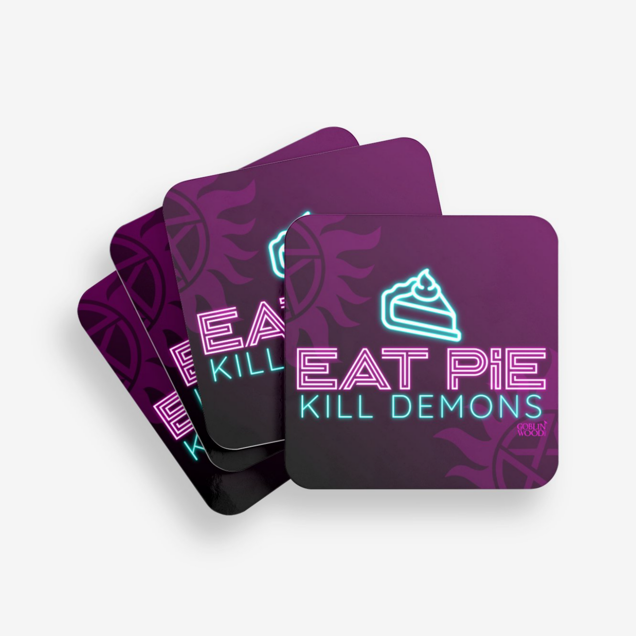 Eat Pie Coaster - Supernatural inspired