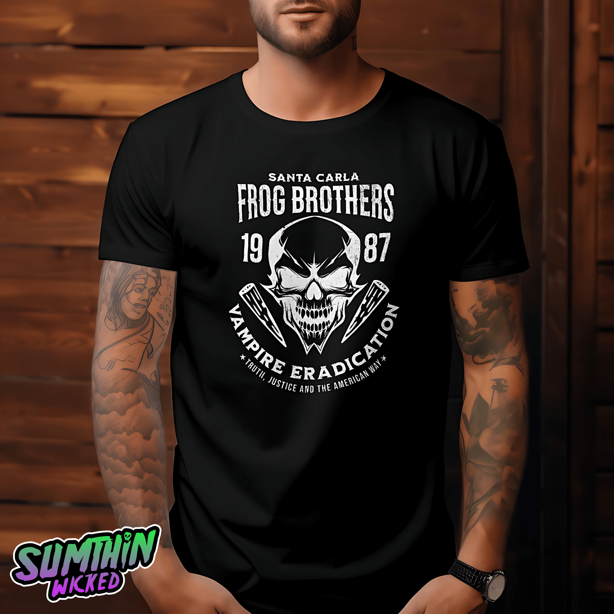 Edgar - Frog Brothers Vampire - Black Premium T-Shirt - The Lost Boys Inspired - Sumthin Wicked Exclusive - Goblin Wood