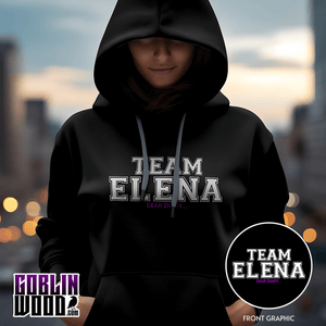 Elena - Varsity Premium Black Hoody - TVD Inspired - Goblin Wood Exclusive - Goblin Wood