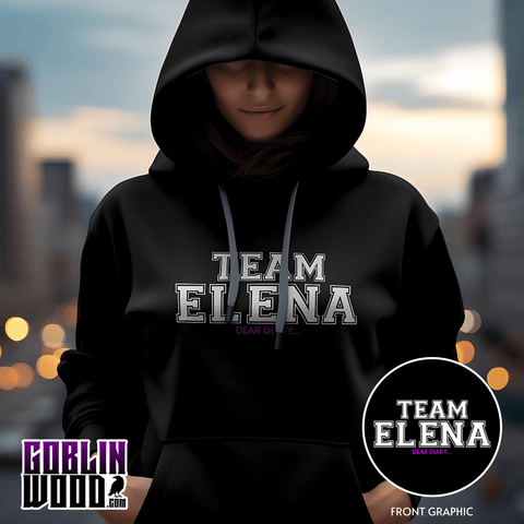 Elena - Varsity Premium Black Hoody - TVD Inspired - Goblin Wood Exclusive - Goblin Wood