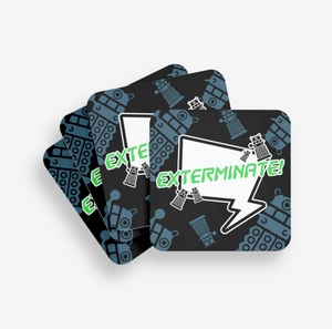 Exterminate Speech Bubble Coaster - Doctor Who inspired