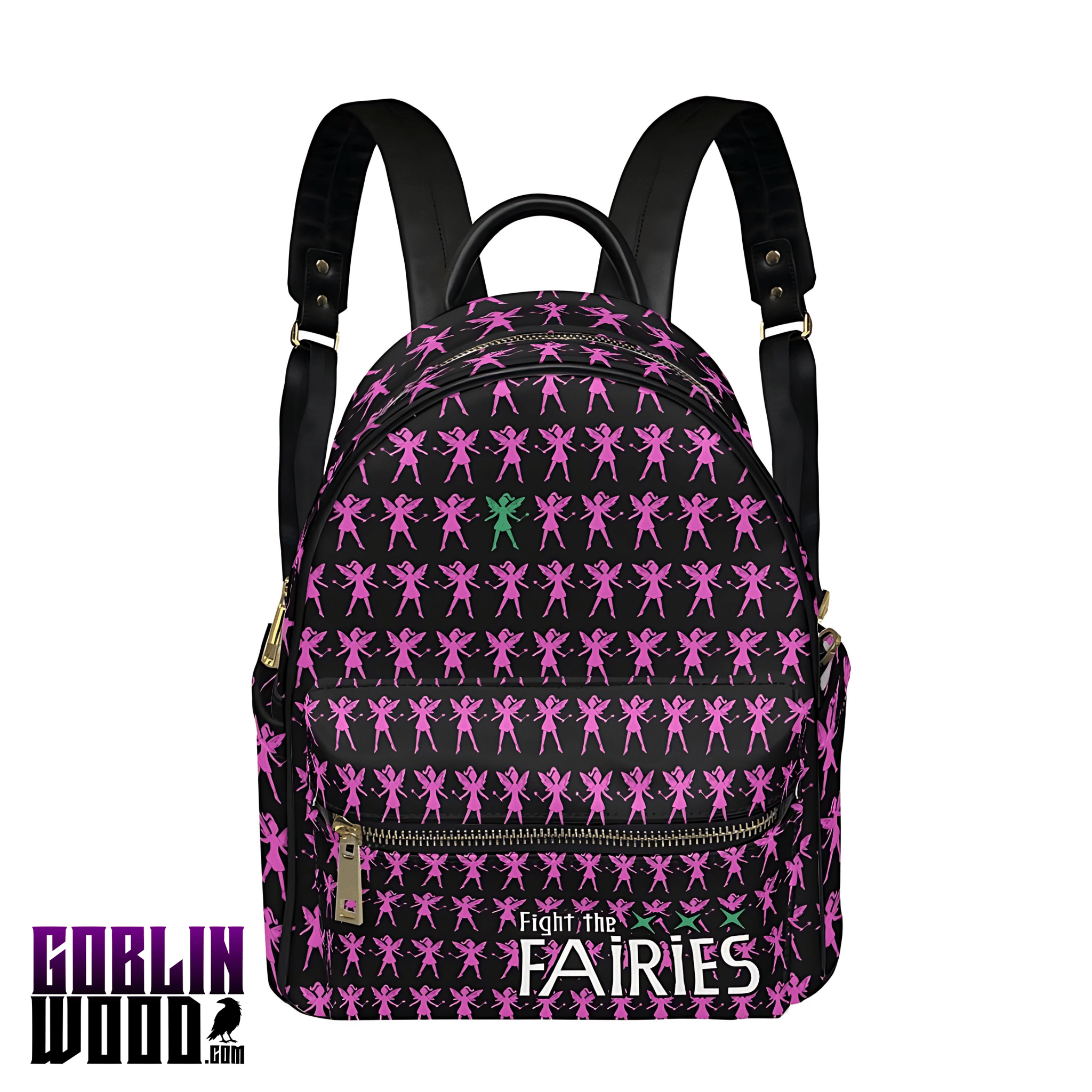 Fight The Fairies - AOP Print Mini Backpack - Supernatural Inspired - Goblin Wood Exclusive - Goblin Wood