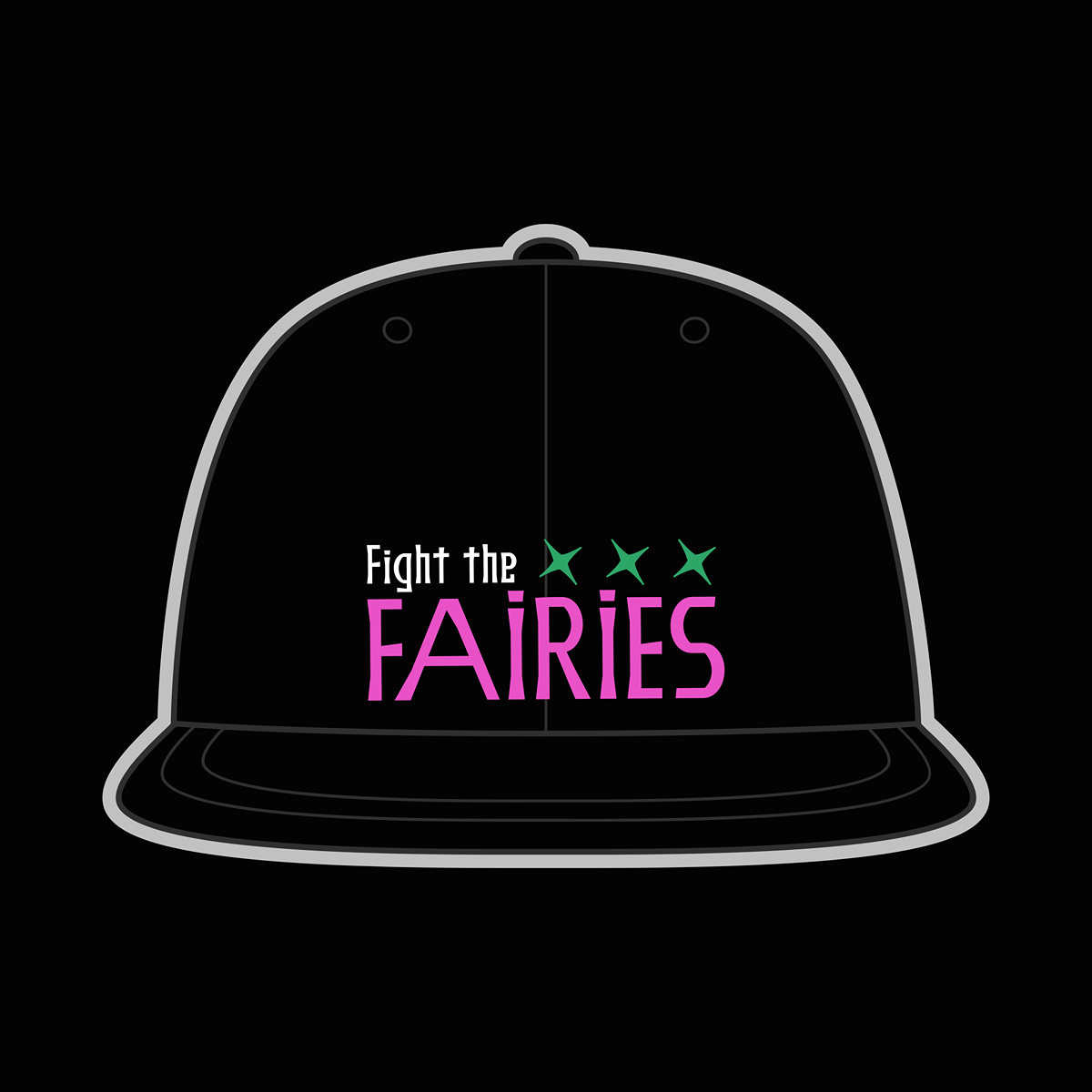 Fight The Fairies - Black SnapBack - Goblin Wood Exclusive - Goblin Wood