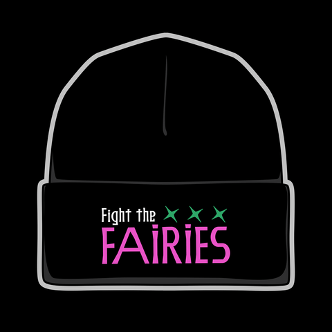 Fight The Fairies Embroidered Beanie - Supernatural Inspired - Goblin Wood Exclusive - Goblin Wood