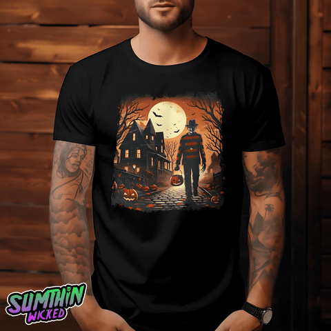 Freddy - Trick Or Treat Hoody - Black Premium T-Shirt - A Nightmare On Elm Street Inspired - Sumthin Wicked Exclusive - Goblin Wood