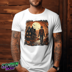 Freddy - Trick Or Treat Hoody - White Premium T-Shirt - A Nightmare On Elm Street Inspired - Sumthin Wicked Exclusive - Goblin Wood