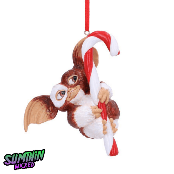 Gizmo - Candy Cane Hanging Ornament - Gremlins - Goblin Wood