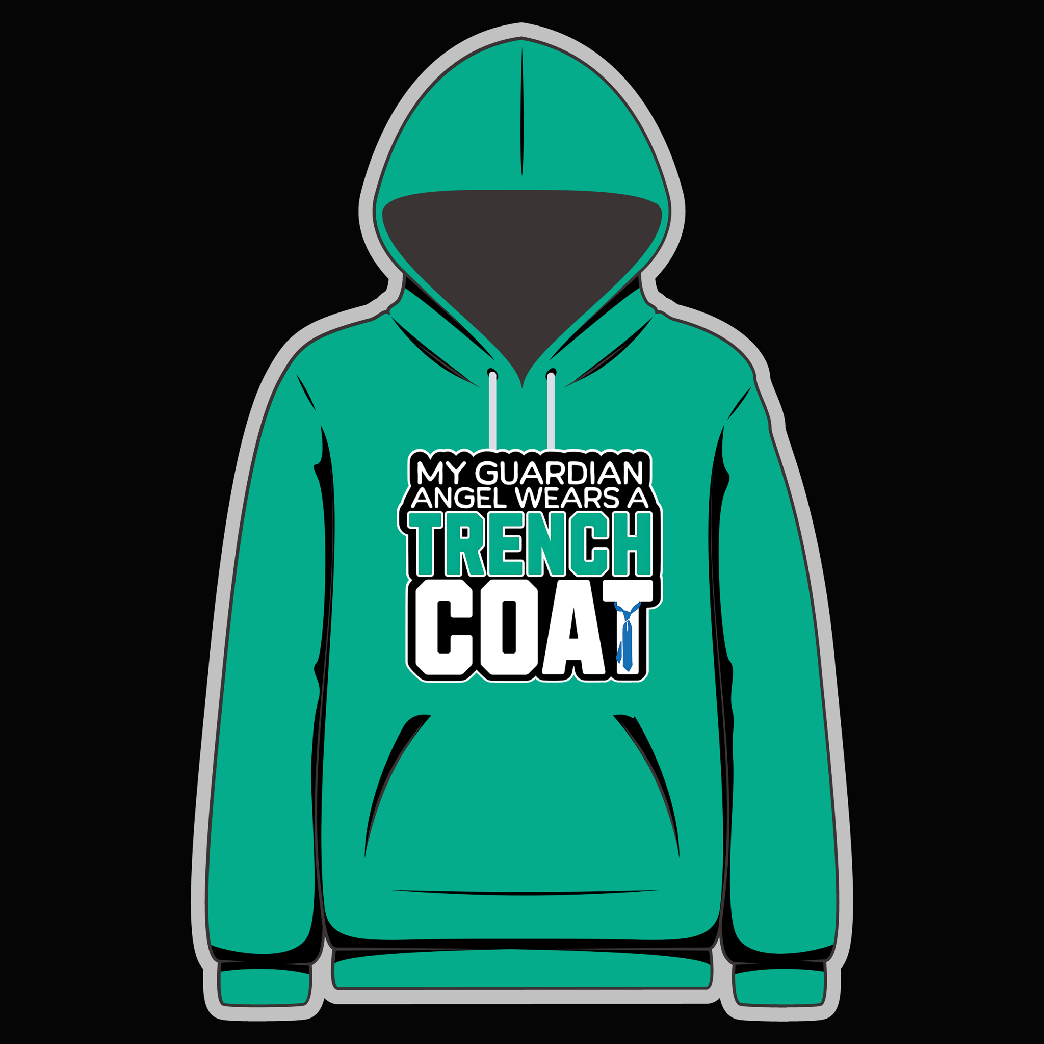 Guardian Angel Teal Hoody - Goblin Wood Exclusive - Goblin Wood