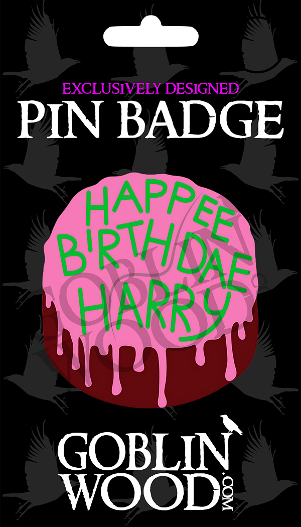 Happee Birthdae Pin Badge - Harry Potter Inspired - Goblin Wood Exclusive - Goblin Wood