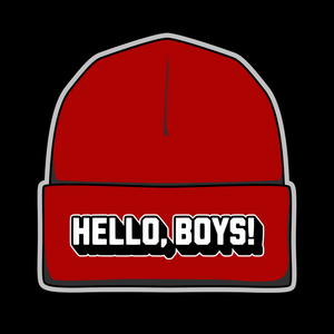 Hello, Boys! Red Embroidered Beanie - Supernatural Inspired - Goblin Wood Exclusive - Goblin Wood