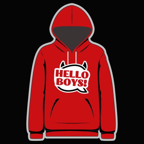 Hello Boys! Red Hoody - Goblin Wood Exclusive - Goblin Wood