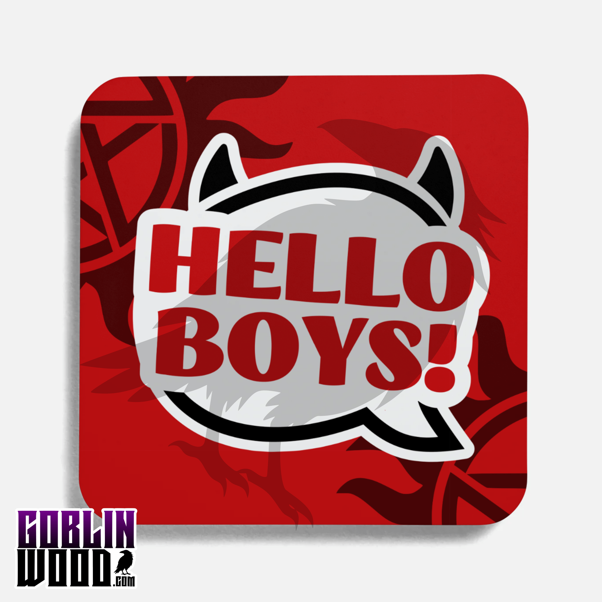 Hello Boys! - Speech Bubble Drinks Coaster - Supernatural Inspired - Goblin Wood Exclusive - Goblin Wood