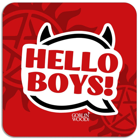 Hello Boys! Speech Bubble Magnet - Supernatural Inspired - Goblin Wood Exclusive - Goblin Wood