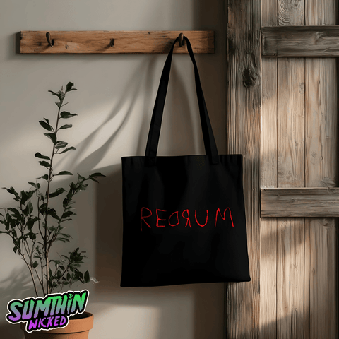 Here's Johnny! - Black Tote Bag - The Shining Inspired - Sumthin Wicked Exclusive - Goblin Wood