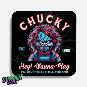 Hey! Wanna Play - Drinks Coaster - Child's Play Inspired - Sumthin Wicked Exclusive - Goblin Wood