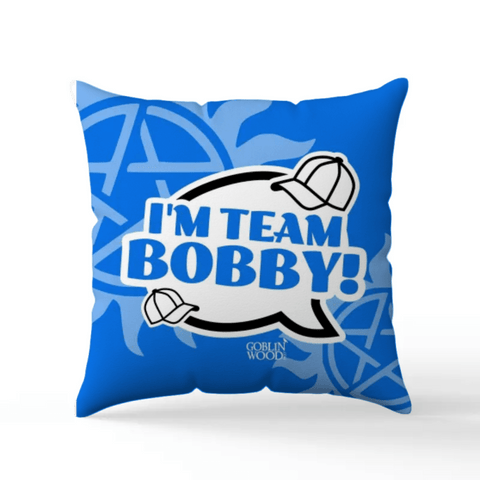 I'm Team Bobby! Speech Bubble Scatter Cushion - Supernatural Inspired - Goblin Wood Exclusive - Goblin Wood