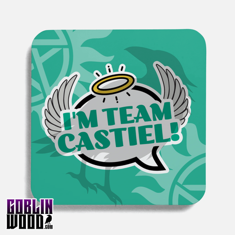 I'm Team Castiel! - Drinks Coaster - Supernatural Inspired - Goblin Wood Exclusive - Goblin Wood