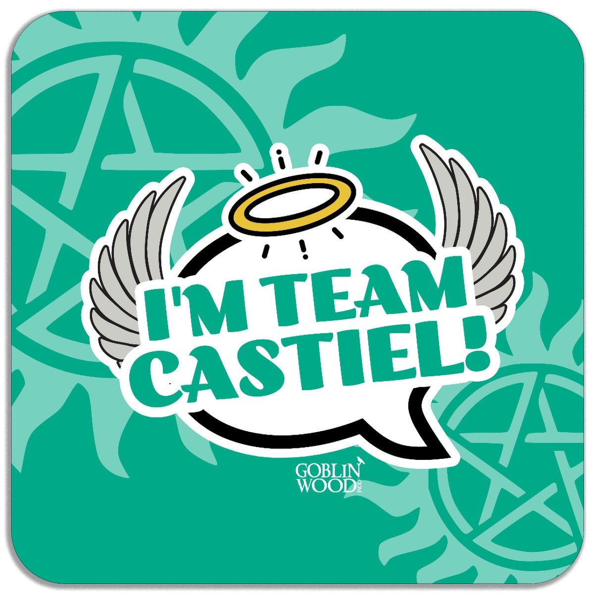 I'm Team Castiel! Speech Bubble Magnet - Supernatural Inspired - Goblin Wood Exclusive - Goblin Wood