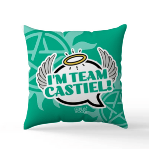 I'm Team Castiel! Speech Bubble Scatter Cushion - Supernatural Inspired - Goblin Wood Exclusive - Goblin Wood