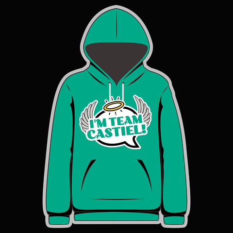 I'm Team Castiel! Teal Hoody - Goblin Wood Exclusive - Goblin Wood