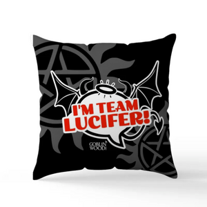 I'm Team Lucifer! Speech Bubble Scatter Cushion - Supernatural Inspired - Goblin Wood Exclusive - Goblin Wood