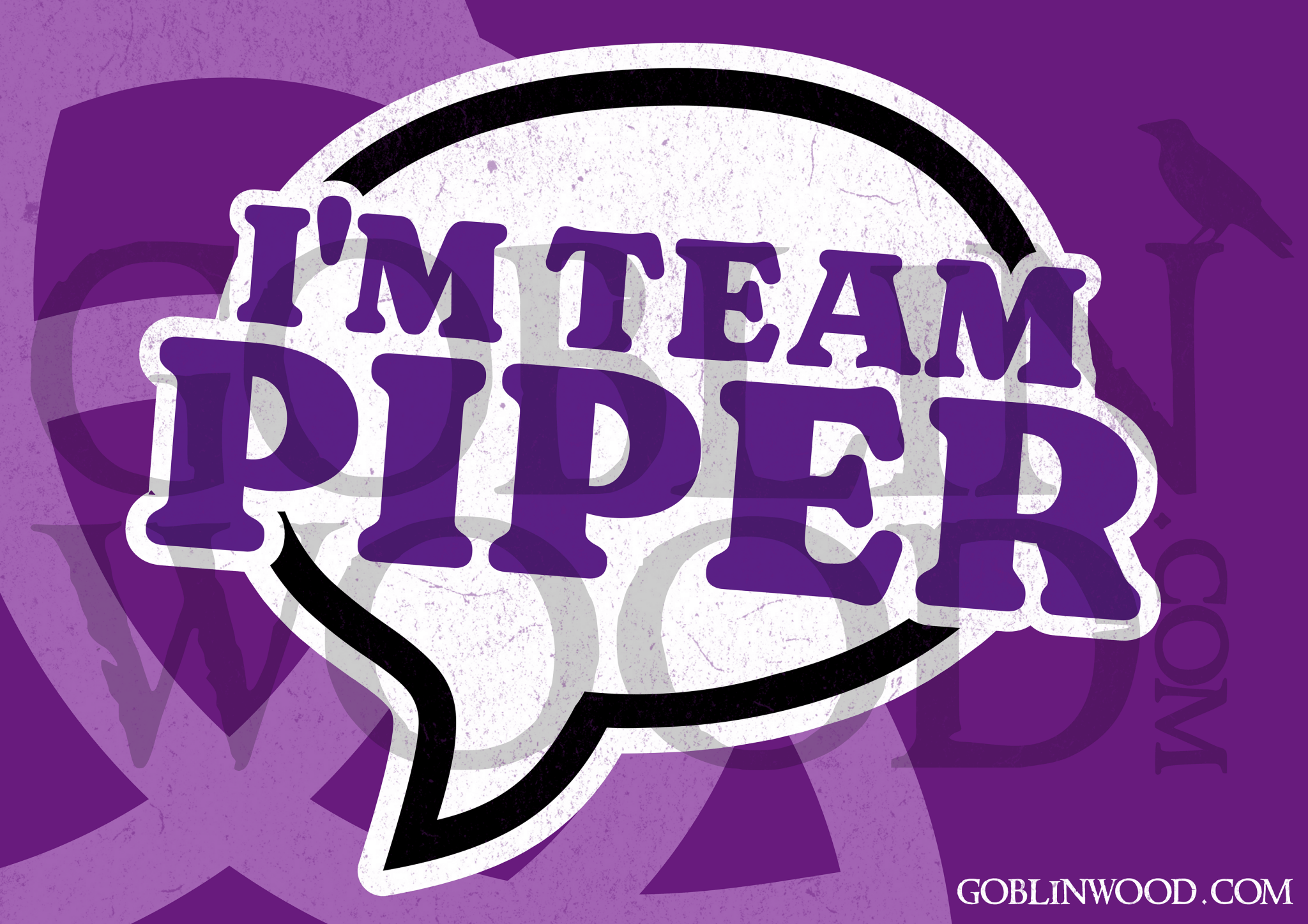 I'm Team Piper Speech Bubble Plaque - Charmed Inspired - Goblin Wood Exclusive - Goblin Wood