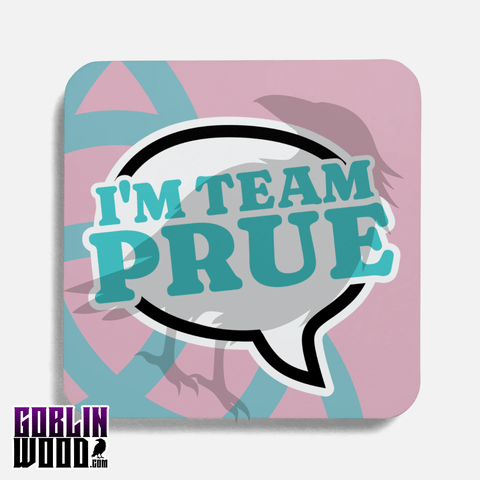 I'm Team Prue - Speech Bubble Drinks Coaster - Charmed Inspired - Goblin Wood Exclusive - Goblin Wood