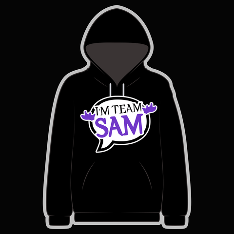 I'm Team Sam! Black Hoody - Goblin Wood Exclusive - Goblin Wood