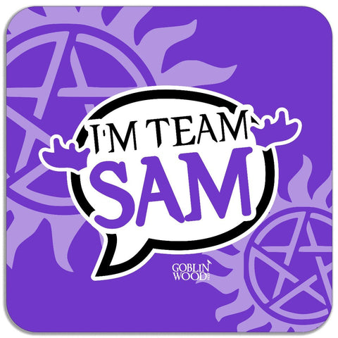 I'm Team Sam! Speech Bubble Magnet - Supernatural Inspired - Goblin Wood Exclusive - Goblin Wood