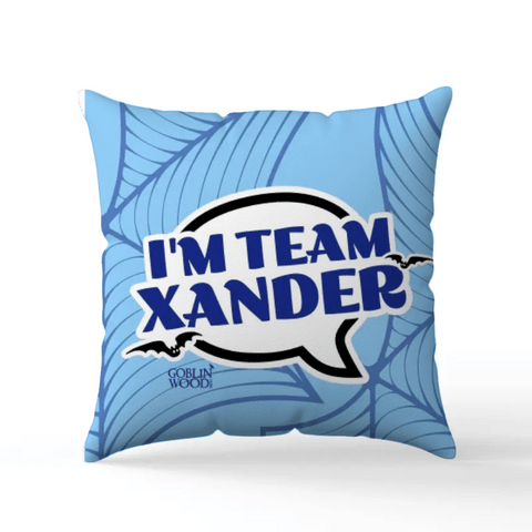 I'm Team Xander! Speech Bubble Scatter Cushion - Buffy Inspired - Goblin Wood Exclusive - Goblin Wood