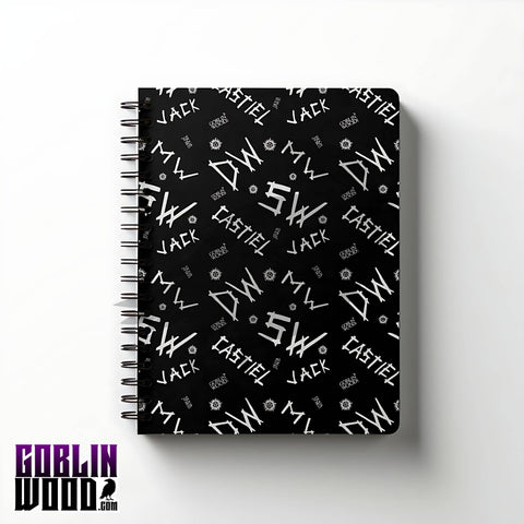 Initials - A5 AOP Lined Notebook - Supernatural Inspired - Goblin Wood Exclusive - Goblin Wood