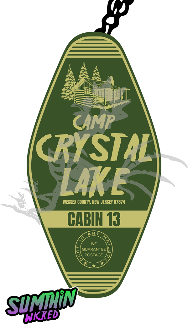 Jason - Camp Crystal Lake Cabin 13 - Acrylic Key Fob Keychain - Friday The 13th Inspired - Sumthin Wicked Exclusive - Goblin Wood