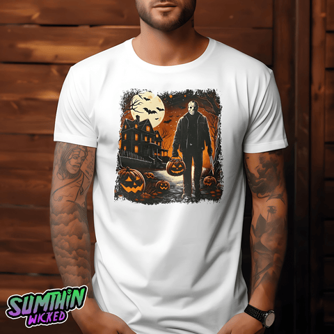 Jason - Trick Or Treat Hoody - White Premium T-Shirt - Friday The 13th Inspired - Sumthin Wicked Exclusive - Goblin Wood