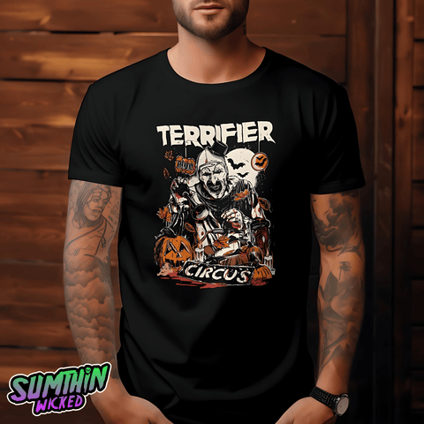 Jester - Black Premium T-Shirt - Terrifier Inspired - Sumthin Wicked Exclusive - Goblin Wood